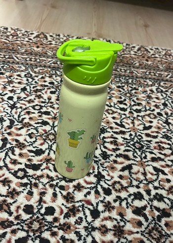 Yeşil Kapaklı Renkli Çocuk Termosu - Görsel 2