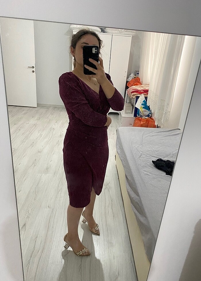 Simli elbise - Görsel 3