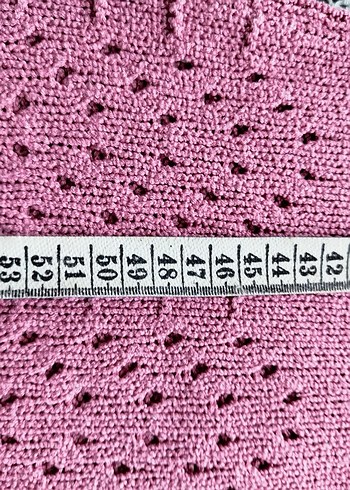 Pembe V Yaka Uzun Örme Kadın Kazak - Görsel 8