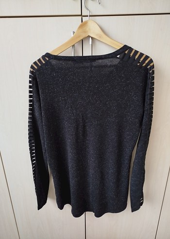 Siyahincr triko Kadın Uzun Kollu bluz - Görsel 2