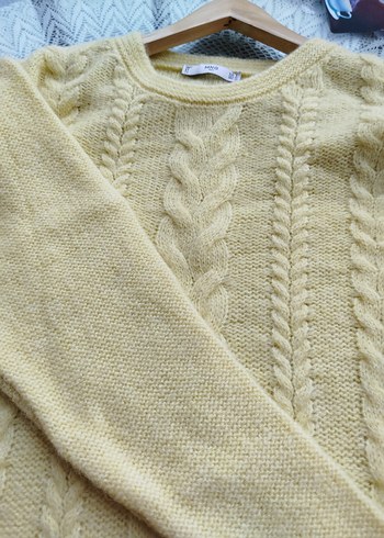 Mango Sarı Örgü Kadın Triko Elbise - Görsel 5