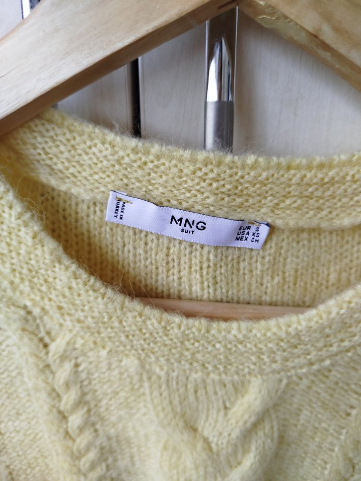 Mango Sarı Örgü Kadın Triko Elbise - Görsel 3