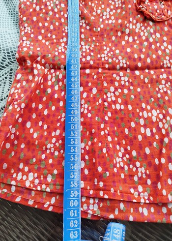 Nar çiçeği Düğmeli Kısa Kollu Kadın Gömlek - Görsel 9