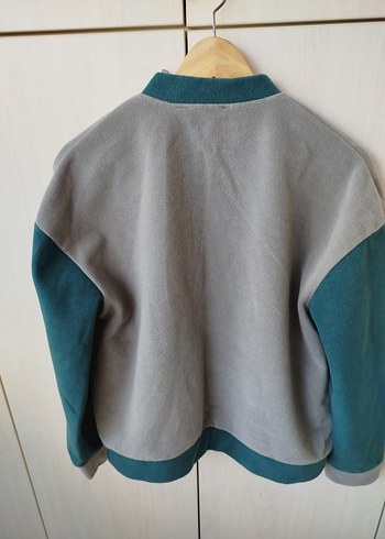 Gri çıtçıtlıSpor Kadın polar mont - Görsel 5