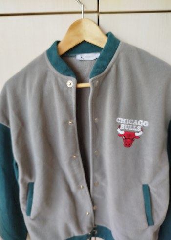 Gri çıtçıtlıSpor Kadın polar mont - Görsel 3