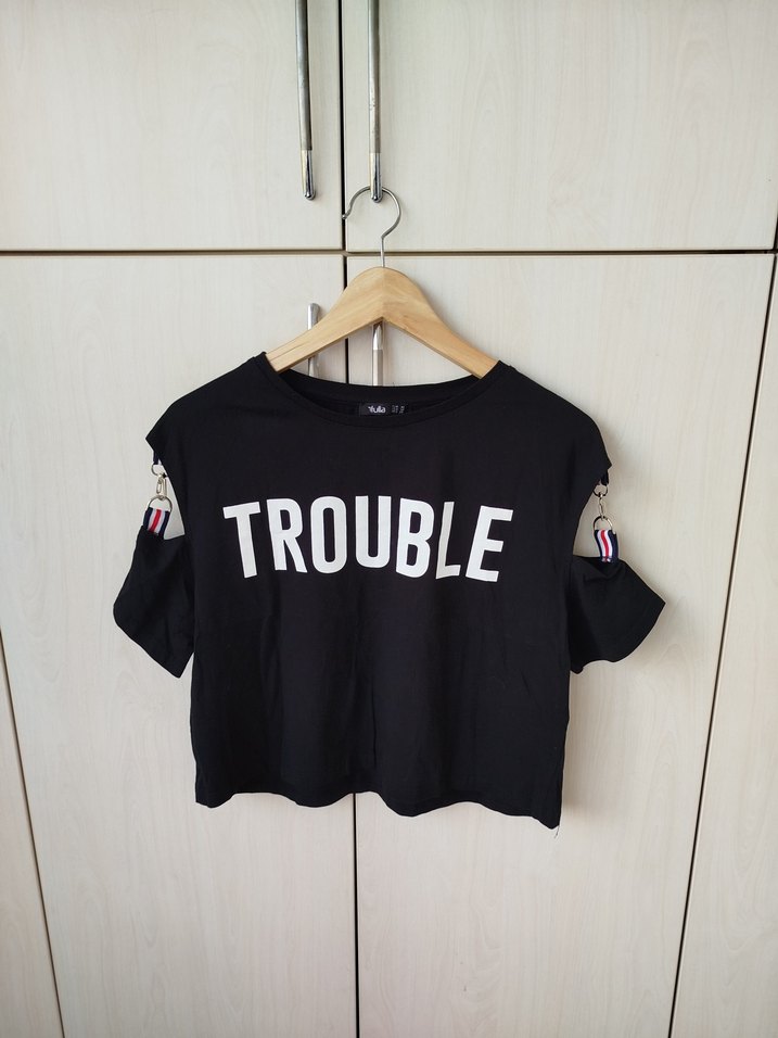 Siyah Baskılı Tişört - Görsel 2