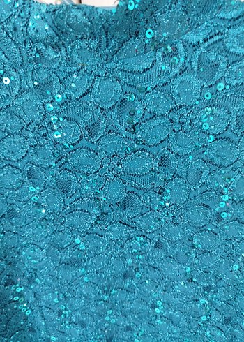 Parlak Mavi Drapeli V Yaka Midi Abiye Elbise - Görsel 7