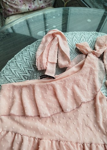 Pembe Fırfırlı mezuniyet Elbisesi - Görsel 2