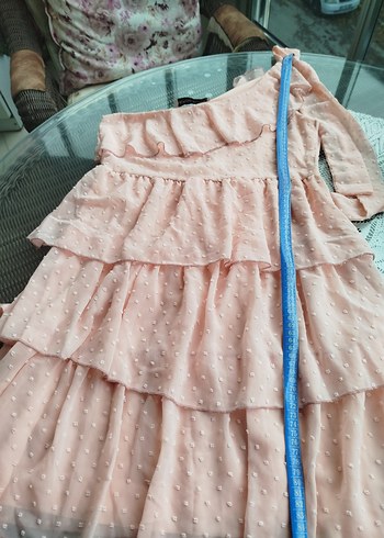 Pembe Fırfırlı mezuniyet Elbisesi - Görsel 3