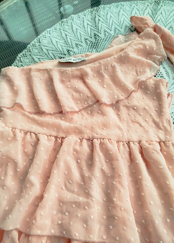 Pembe Fırfırlı mezuniyet Elbisesi - Görsel 6