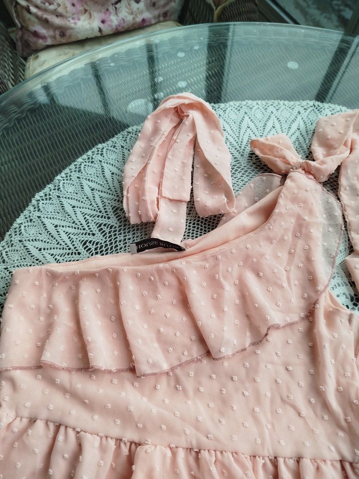 Pembe Fırfırlı mezuniyet Elbisesi - Görsel 2