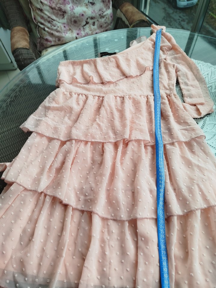 Pembe Fırfırlı mezuniyet Elbisesi - Görsel 3