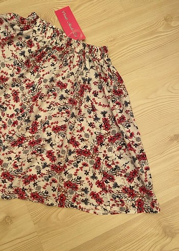 ETİKETLİ,M-L-XL,KLOŞ ÇİÇEKLİ ETEK - Görsel 6