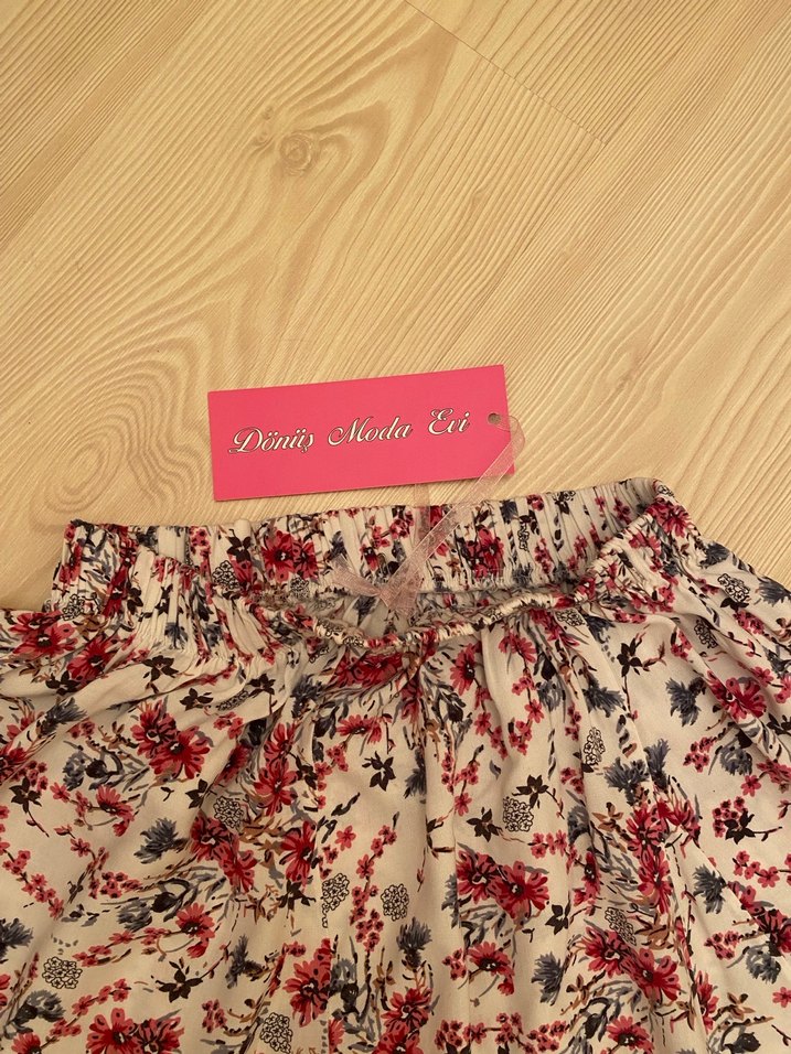 ETİKETLİ,M-L-XL,KLOŞ ÇİÇEKLİ ETEK - Görsel 2