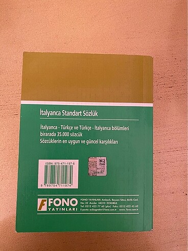 İTALYANCA SÖZLÜK,HİÇ KULLANILMADI
