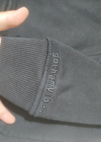 Diğer Gotham vibes Siyah kapşonlu Sweatshirt