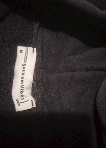 m Beden Gotham vibes Siyah kapşonlu Sweatshirt