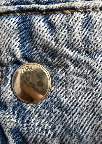 Kemerli Kadın Mavi Denim Tulum Zara - Görsel 5