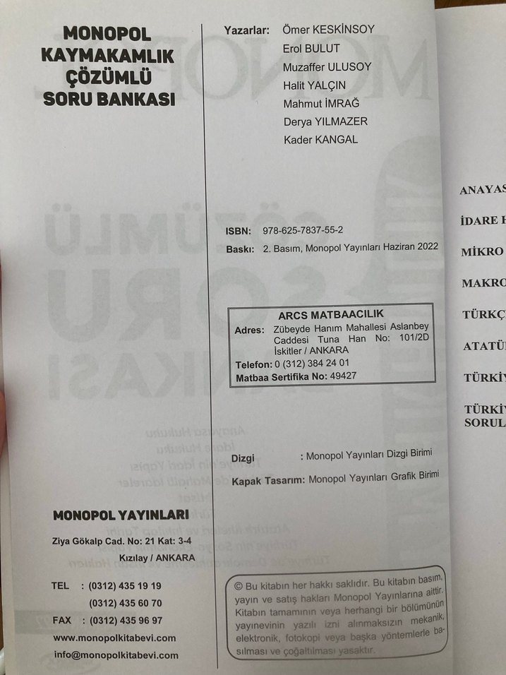 Monopol Kaymakamlık Çözümlü Soru Bankası Haziran 2022 - Görsel 4