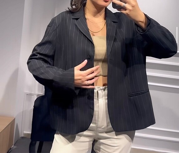 ÇİZGİLİ BLAZER CEKET