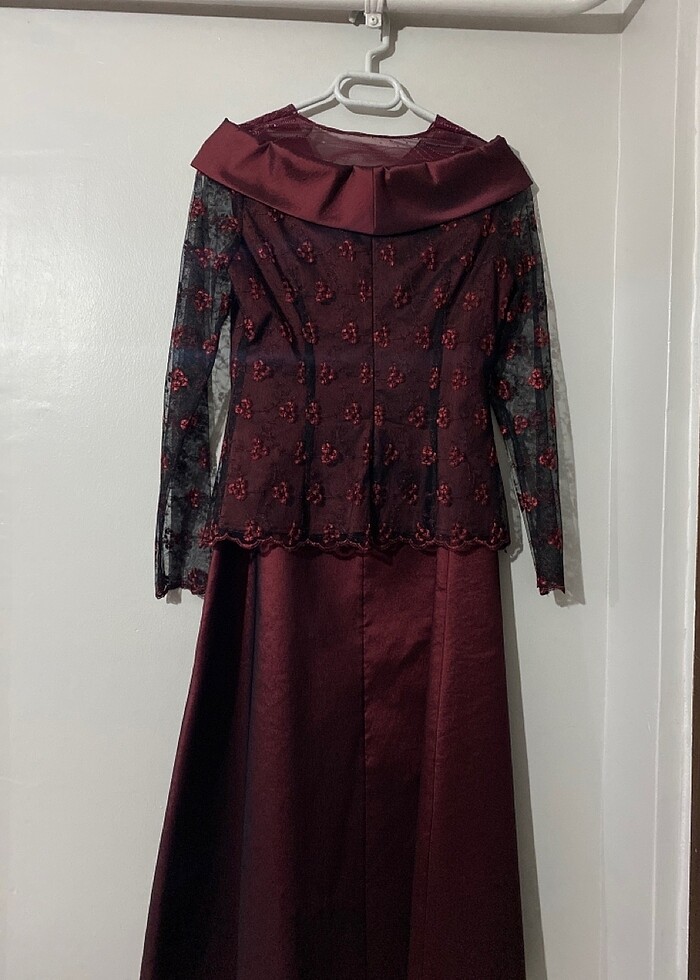 Tafta alt üst takım abiye elbise - Görsel 5