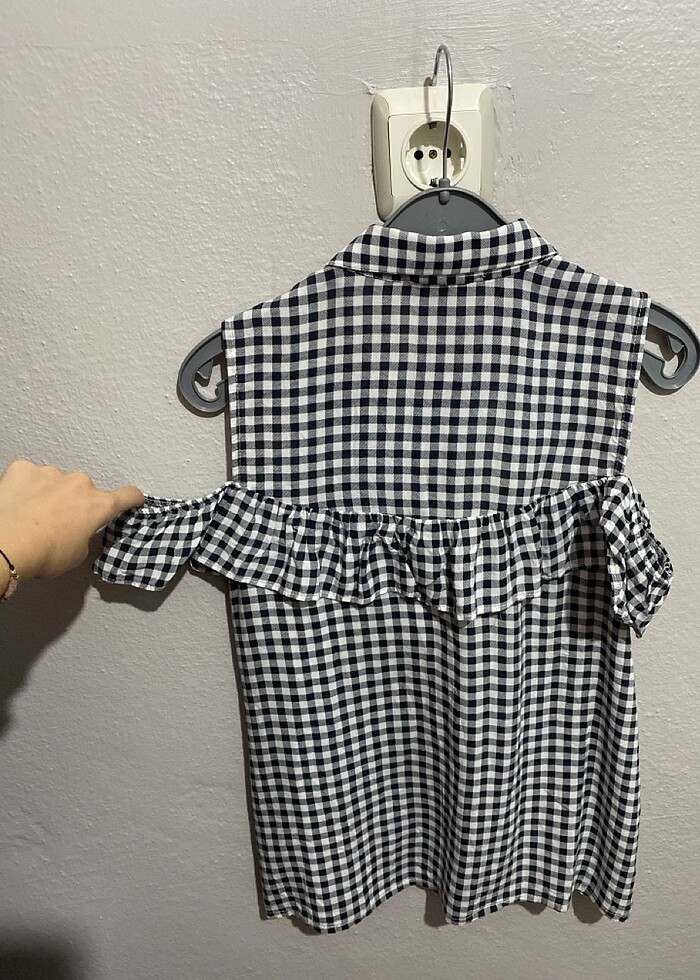 Lcw fırfırlı ekose gömlek bluz - Görsel 3