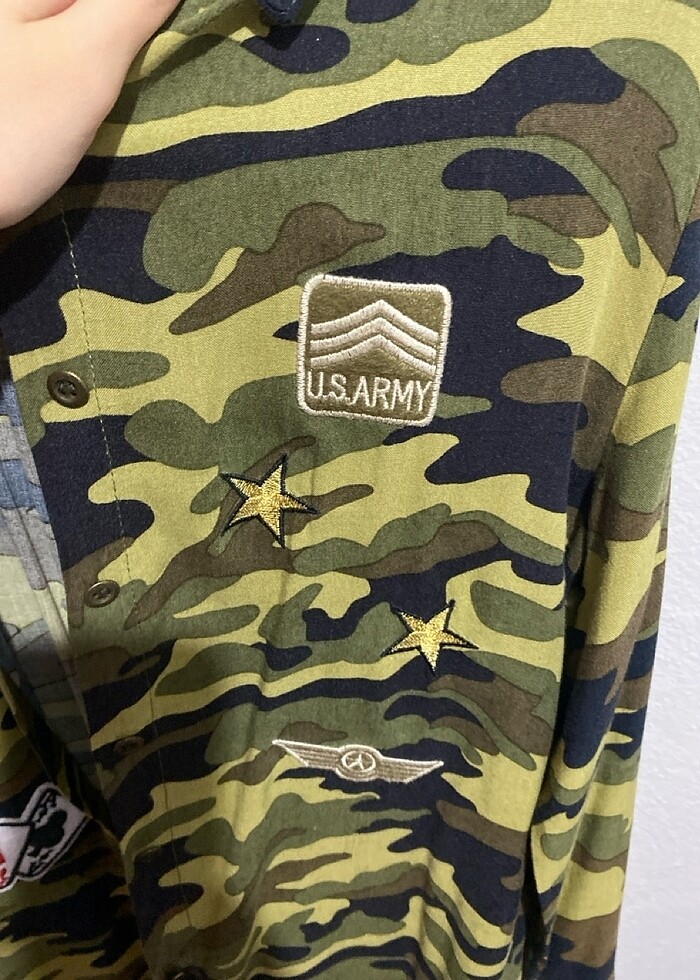 Kamuflaj desenli gömlek - Görsel 3