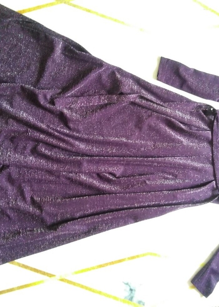 Mor simli elbise 40 - Görsel 3