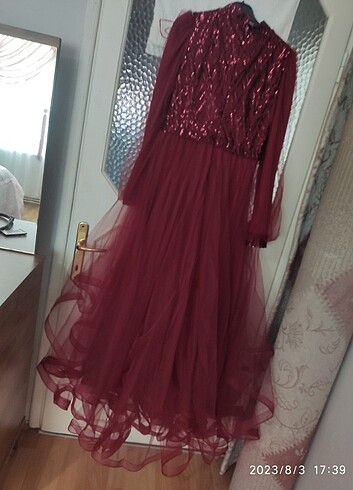 40/ Abiye tül prenses elbise  - Görsel 11