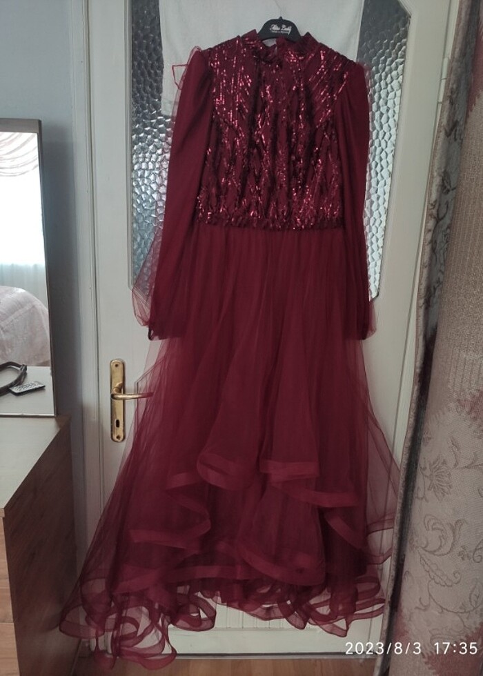 40/ Abiye tül prenses elbise  - Görsel 5