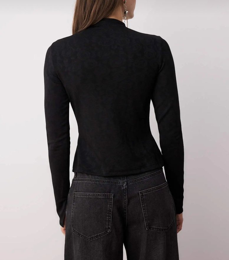 Siyah Gotik Kadın Bluz - Görsel 3