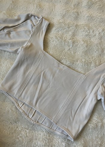 Uzun Kollu Beyaz Bluz - Görsel 2