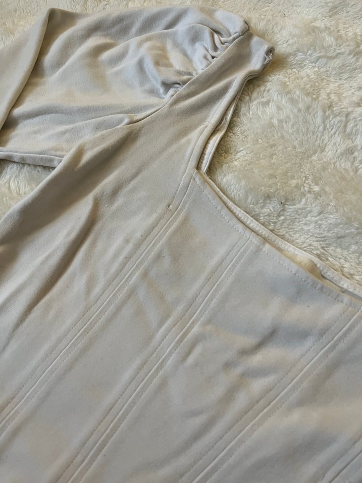 Uzun Kollu Beyaz Bluz - Görsel 3