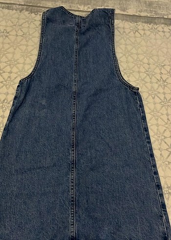 Kadın Kot Midi Kısa Tulum - Görsel 2