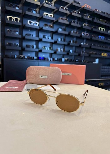 Bej Parlak Modern Klasik Kadın Güneş Gözlüğü - Görsel 2
