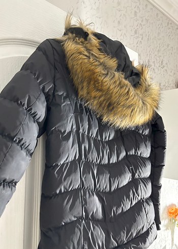 Kürklü Siyah Kadın Kışlık Mont - Görsel 4