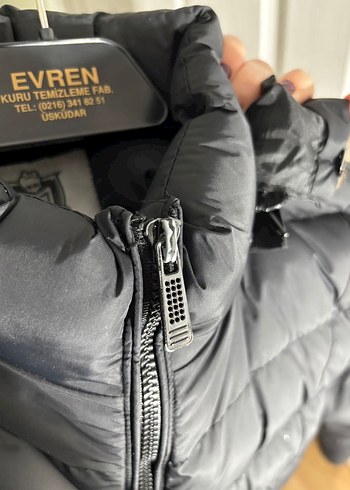 Kürklü Siyah Kadın Kışlık Mont - Görsel 6