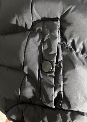 Kürklü Siyah Kadın Kışlık Mont - Görsel 2