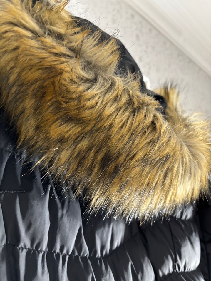 Kürklü Siyah Kadın Kışlık Mont - Görsel 5