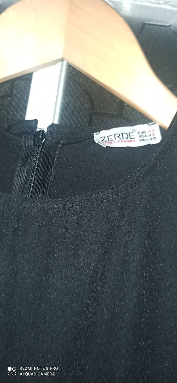 Siyah Kolsuz Uzun  Elbise - Görsel 3