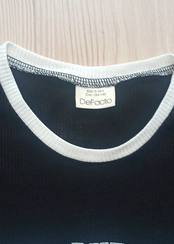 Siyah kız Çocuk Baskılı Kısa Kollu krop - Görsel 2