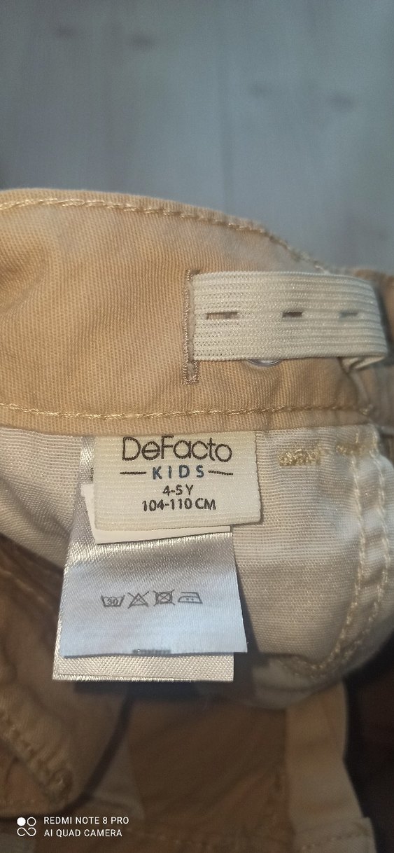 Bej Erkek Çocuk Keten Pantolon - Görsel 2