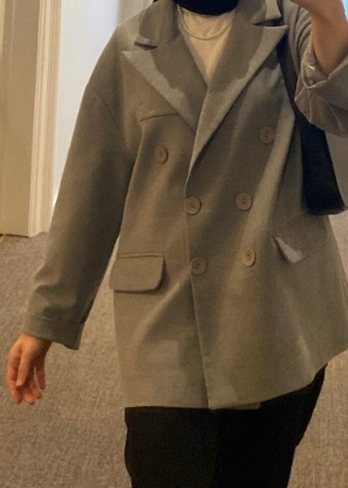 Gri Blazer Ceket - Görsel 3