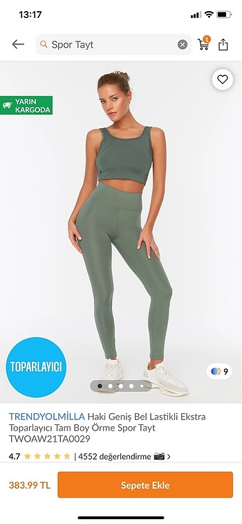 2 adet Trendyolmilla toparlayıcı tayt tek fiyat