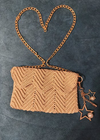 Bohem Tarzda Örgü Kadın Çanta - Görsel 4