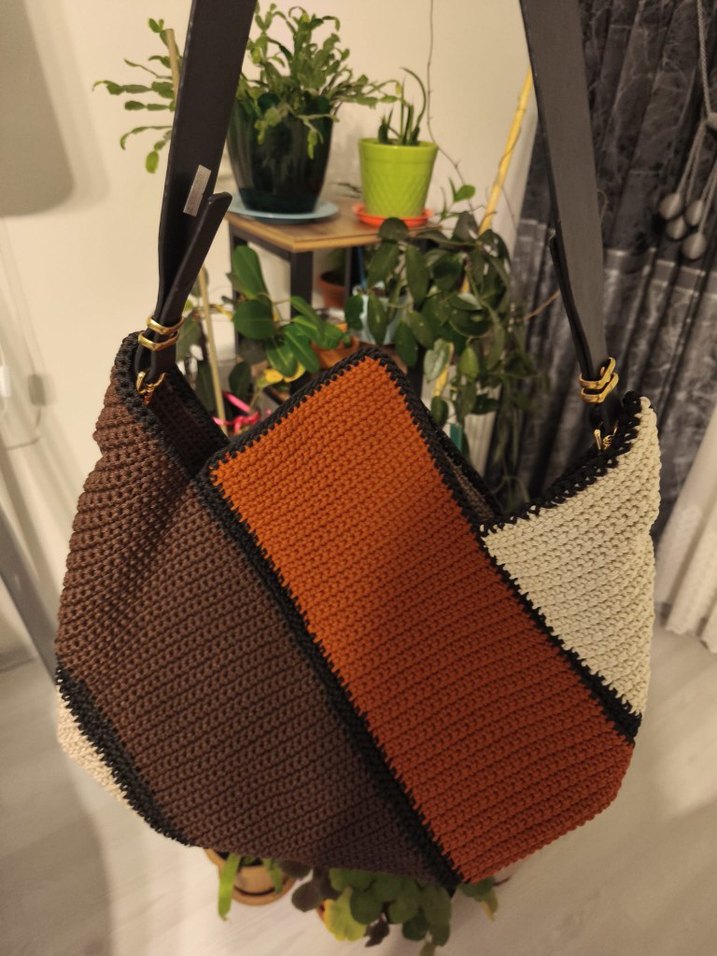 Bohem Tarzda Örgü Kadın Çanta - Görsel 3