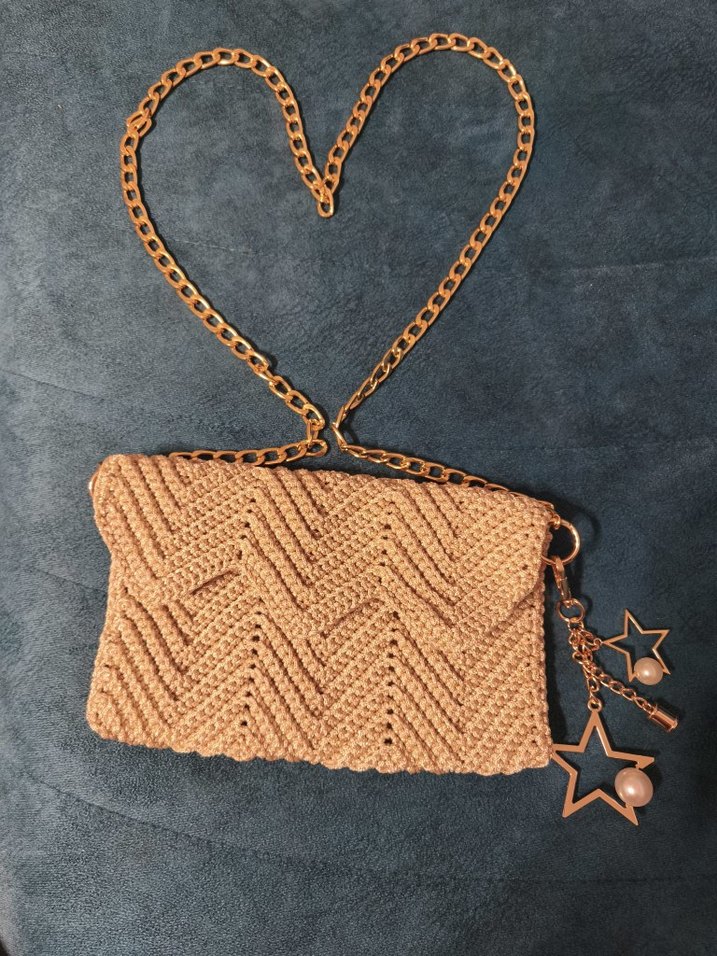 Bohem Tarzda Örgü Kadın Çanta - Görsel 4