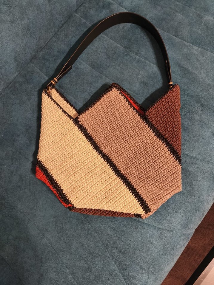 Bohem Tarzda Örgü Kadın Çanta - Görsel 2