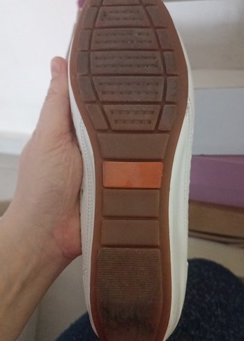 Beyaz Dolgu Topuklu Kadın Babet 37  numara yeni sayılır - Görsel 4