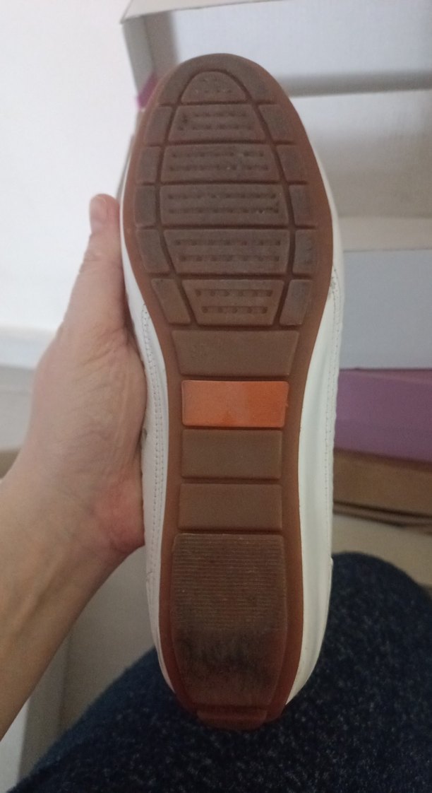 Beyaz Dolgu Topuklu Kadın Babet 37  numara yeni sayılır - Görsel 4